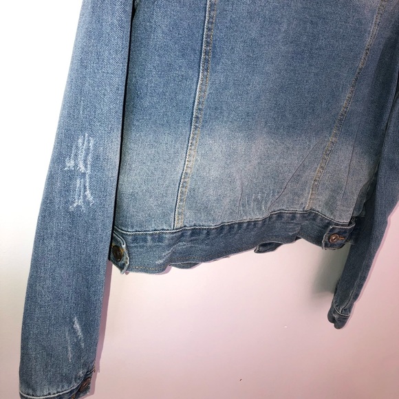 Distressed jean jacket - Picture 6 of 6